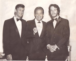 Kristofferson, Eddie Miller, and Gantry at the BMI Awards dinner in New York, 1969